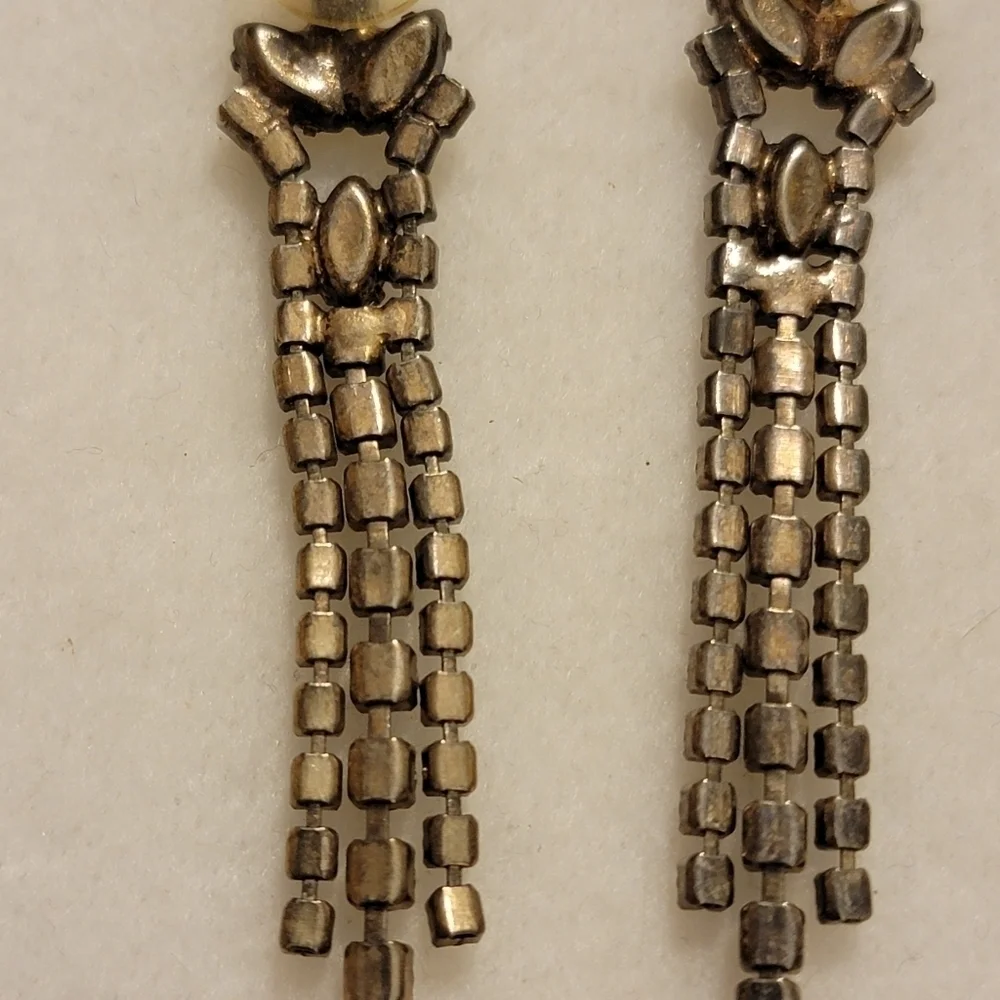 Vintage rhinestone earrings.